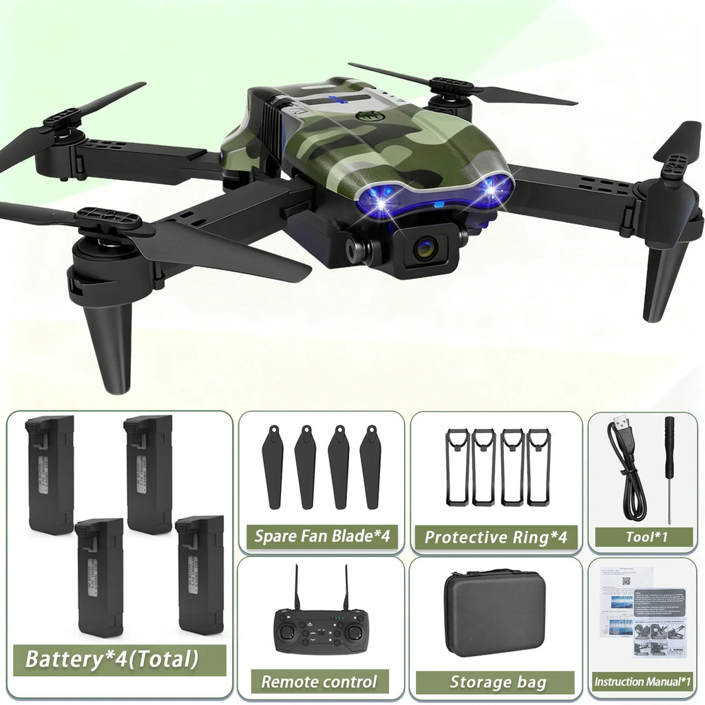 Foldable Drone With Dual HD Cameras, 360 Roll, Takeoff Landing