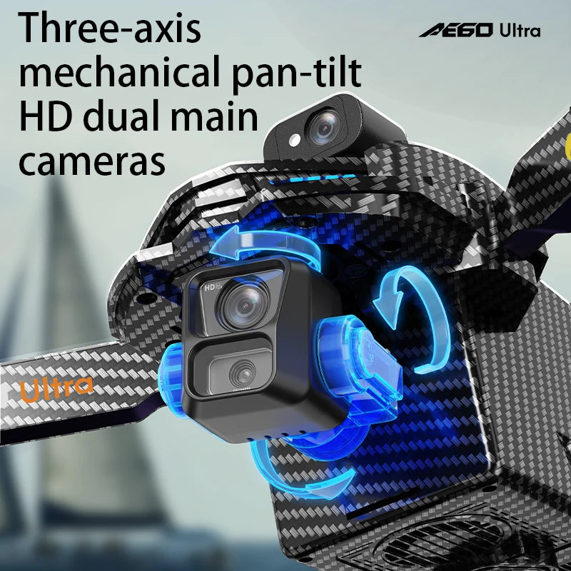 ISHOWTIENDA 4K Drone with Three-Axis Gimbal and Dual HD Cameras