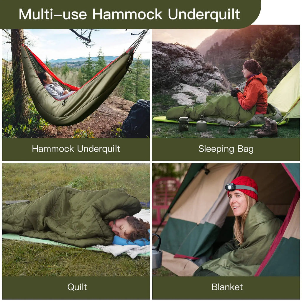 Insulated Hammock Underquilt Sleeping Bag For Four Seasons