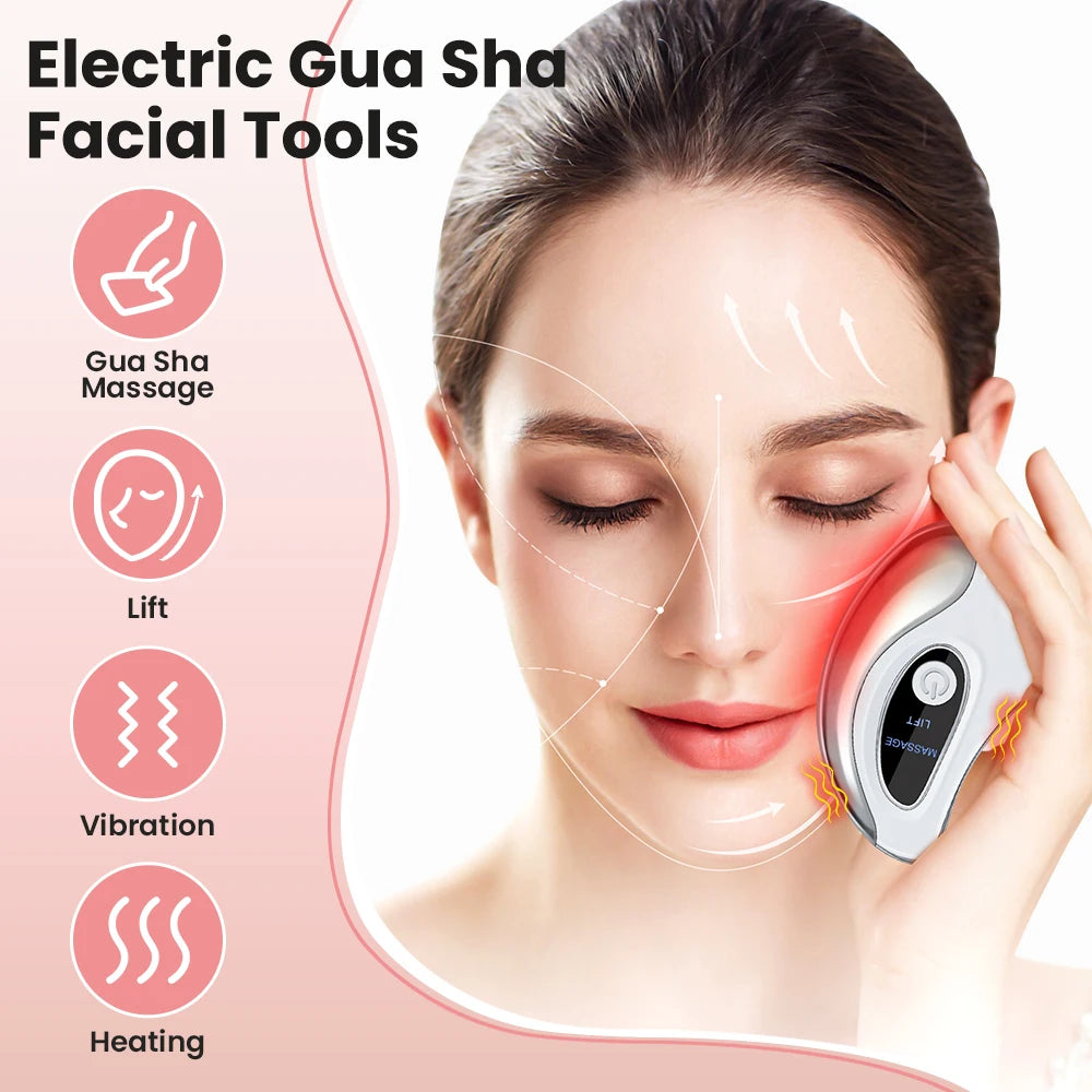 Agdoad Electric Face Gua Sha Massager With LED Light Therapy
