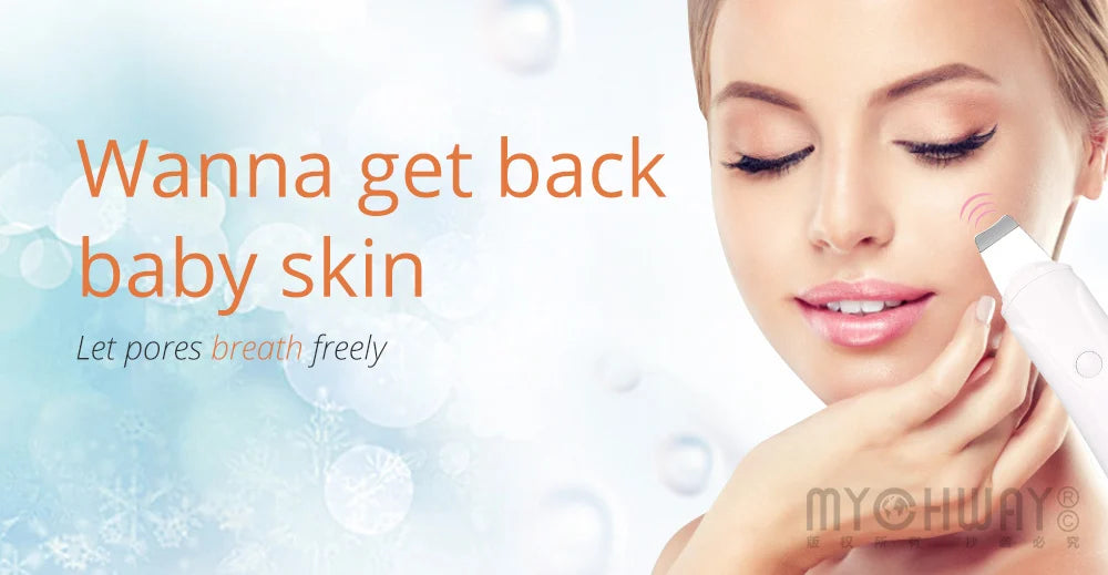 Mychway 3 In 1 Skin Care Ultrasound Dermabrasion Device