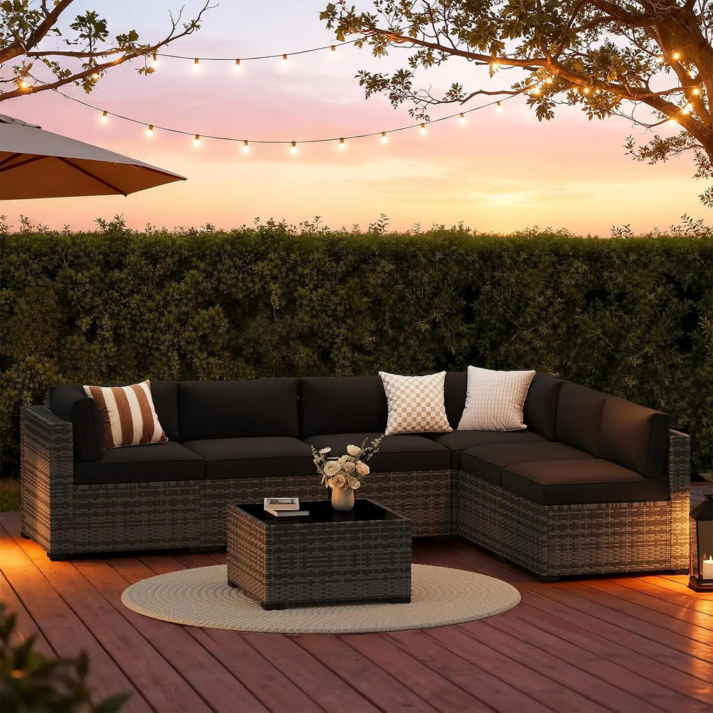 XIAOLANG Wicker Patio Furniture Set Outdoor Conversation Set