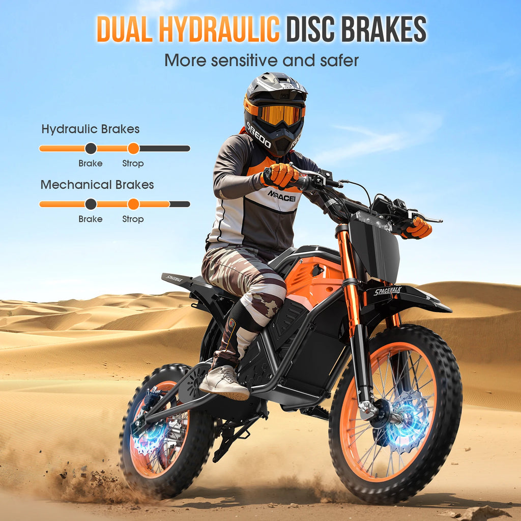 EILLEO SPACEWALK Fat Tire Electric Dirt Bike 3000W Mid Drive