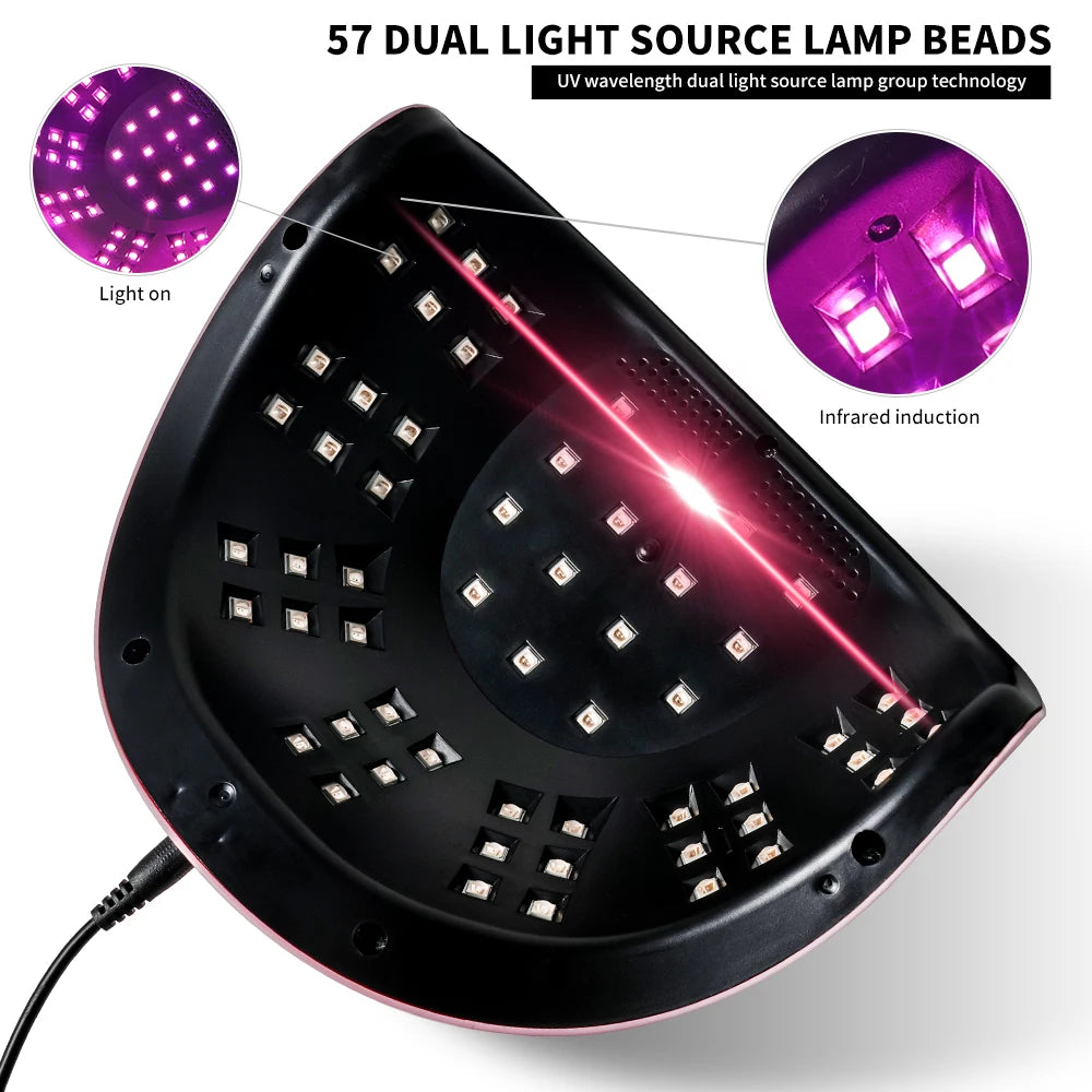 Professional UV LED Nail Lamp With 57 LEDs LCD Display