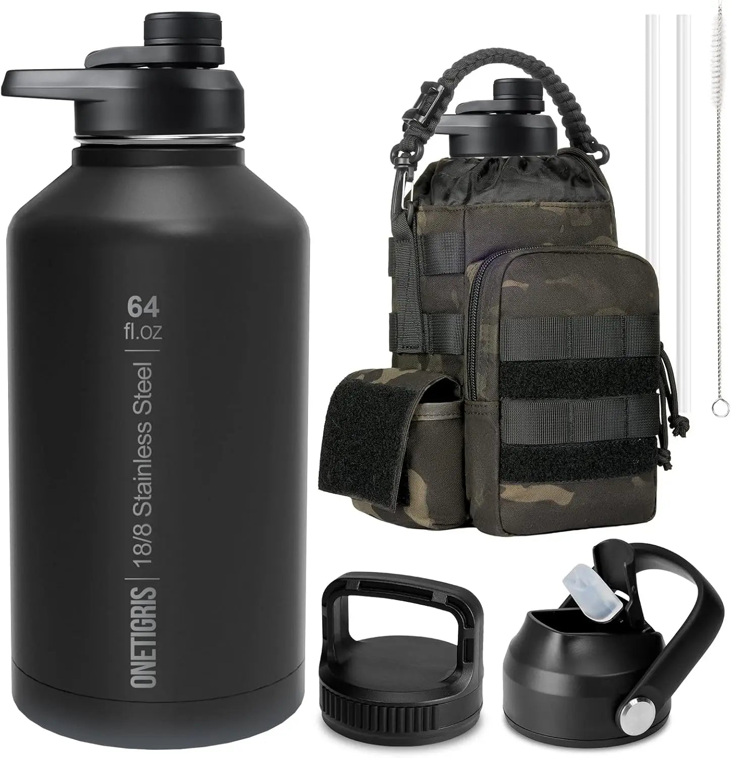 Insulated Stainless Steel Water Bottle With Straw And Lids