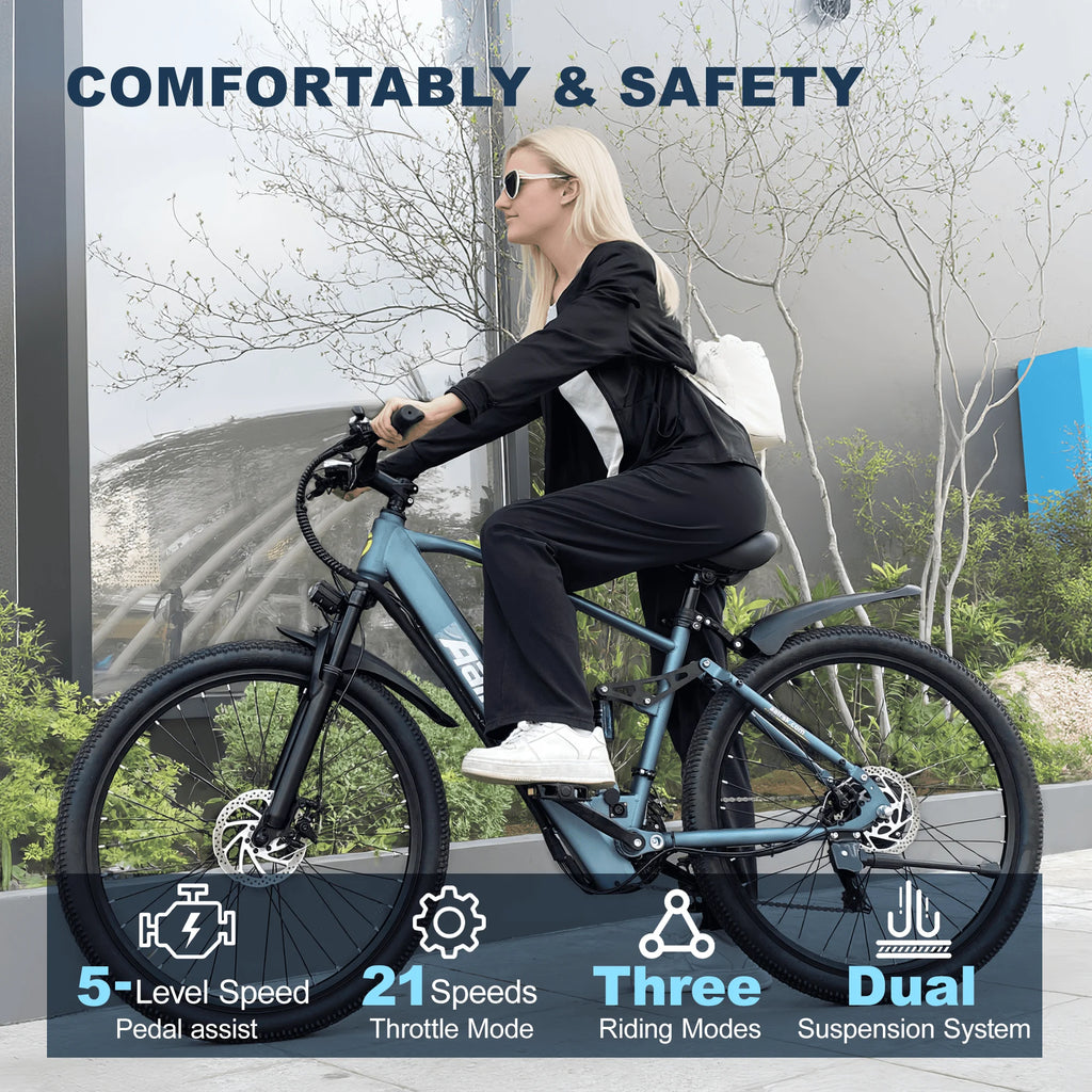 GT900 750W 36V Electric Mountain City Bike With 21 Speed