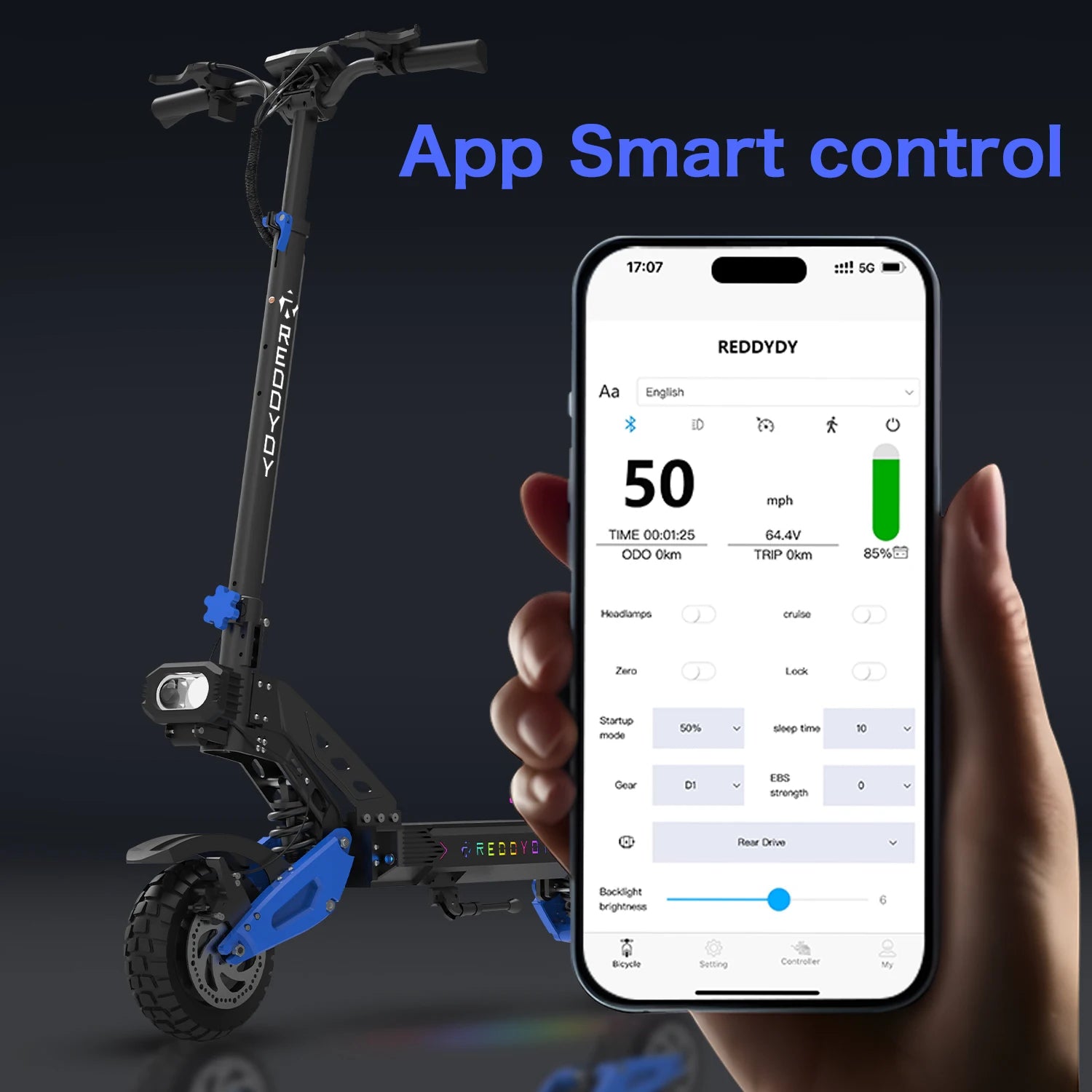 REDDYDY Electric Offroad Scooter 5000W Dual Motor