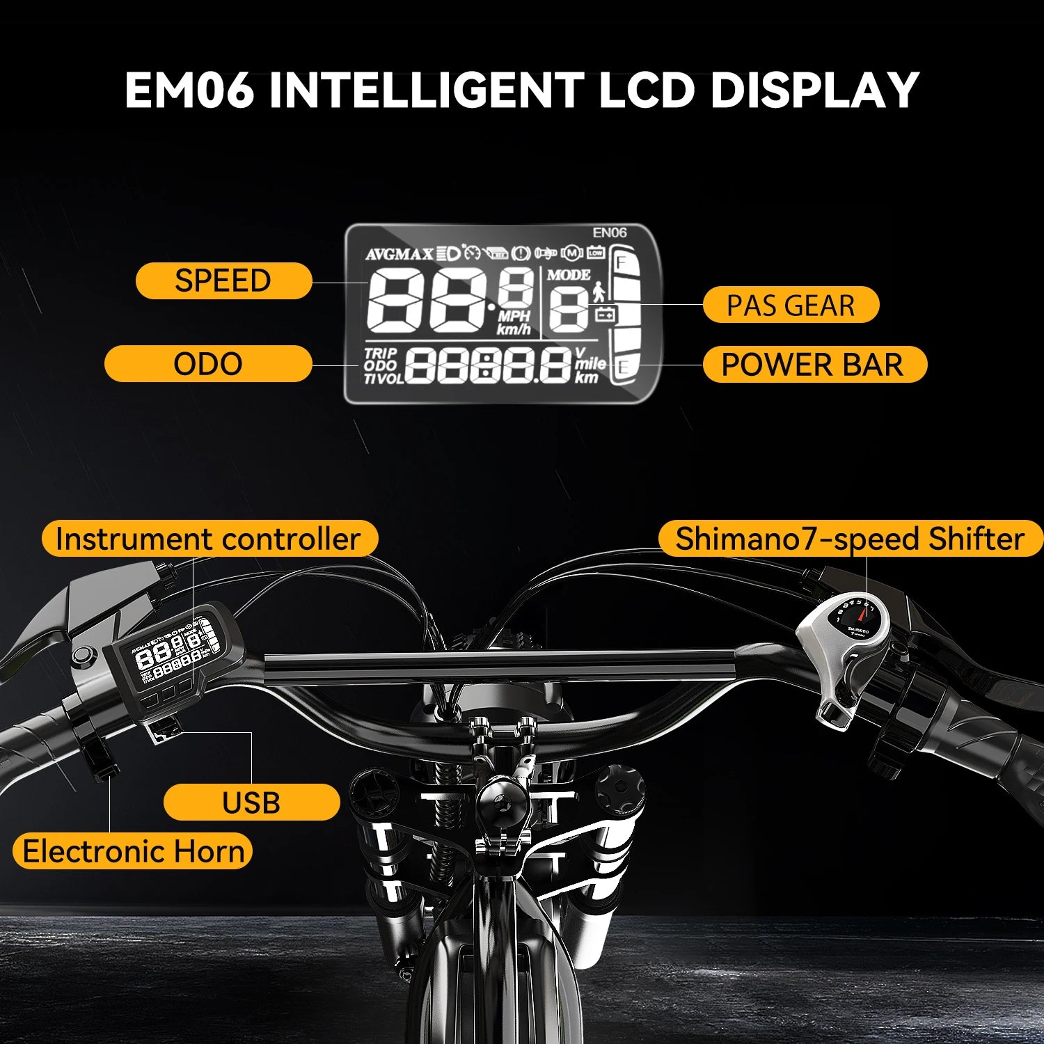 Cybervelo EK11 1600W Fat Tire All Terrain Electric Bike