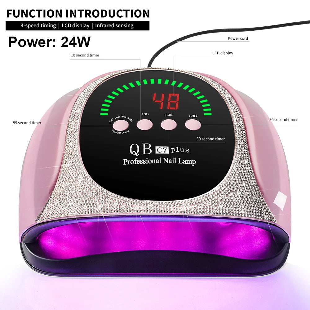 Professional UV LED Nail Lamp With 57 LEDs LCD Display