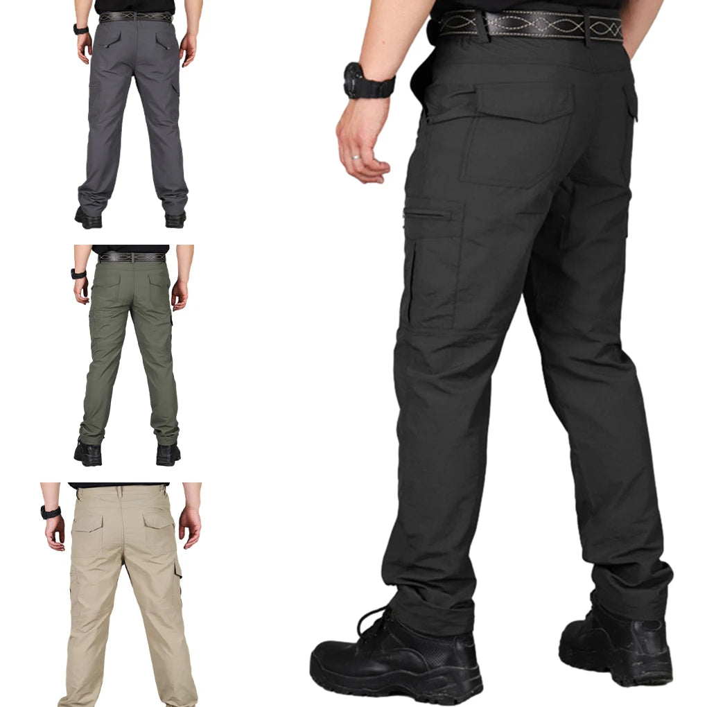 Multi-Pocket Men Cargo Pants Quick-Dry For Hiking And Camping
