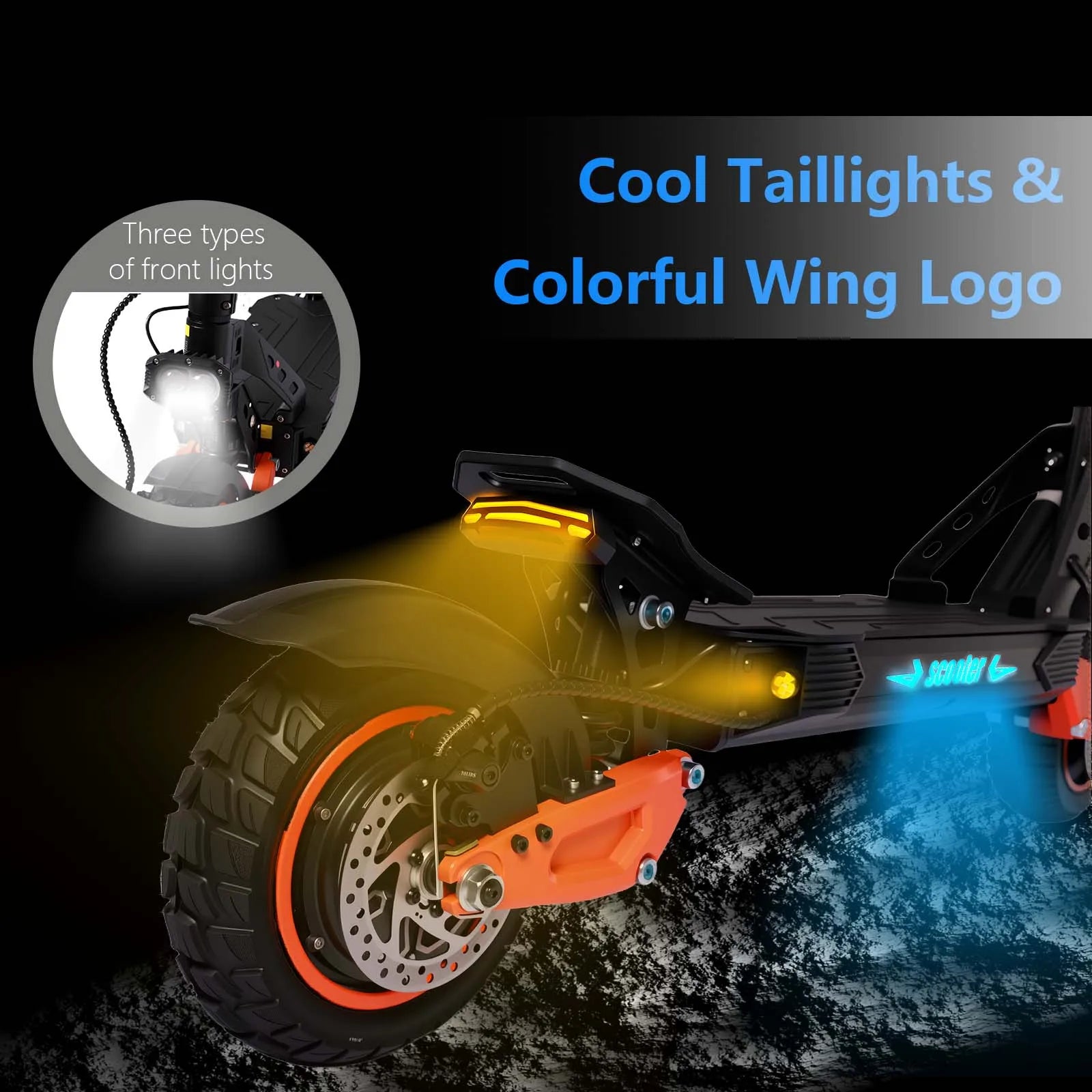 K11 1200W Electric Scooter 40 MPH Off Road Folding 11 Inch