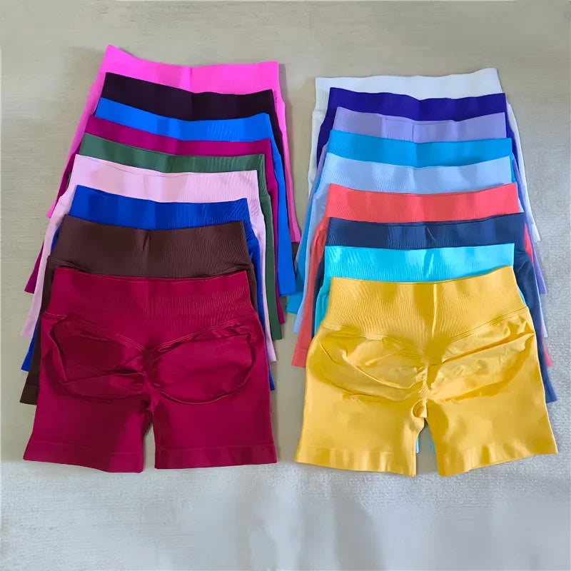 LEDP Seamless Gym Running Shorts For Women Biker Yoga Athleisure