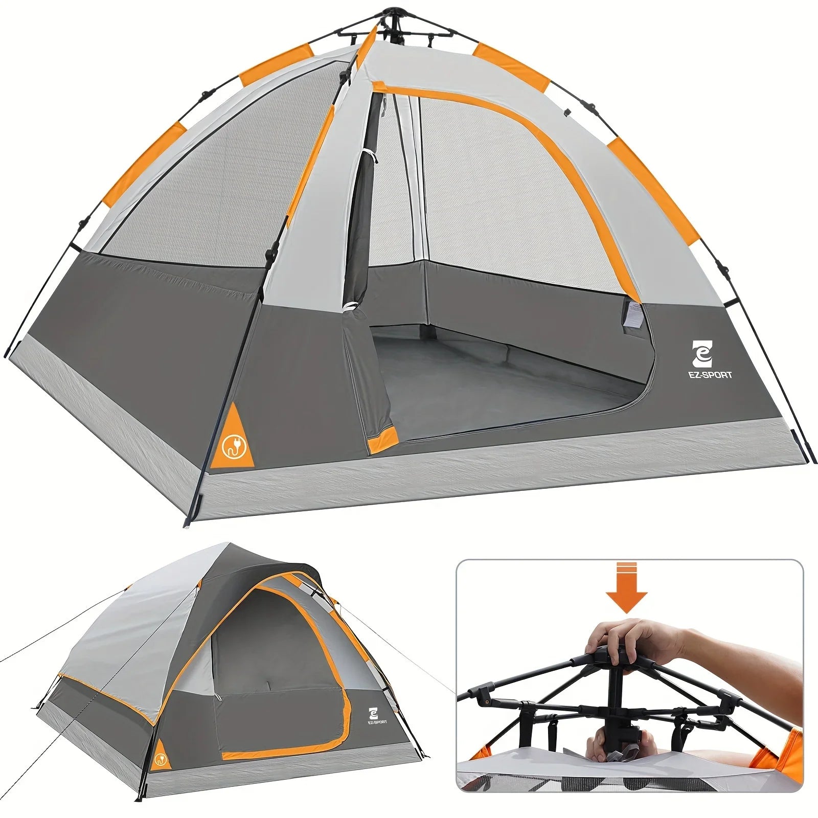 Unp Pop Up Camping Tent Instant Setup With Rain Fly Waterproof