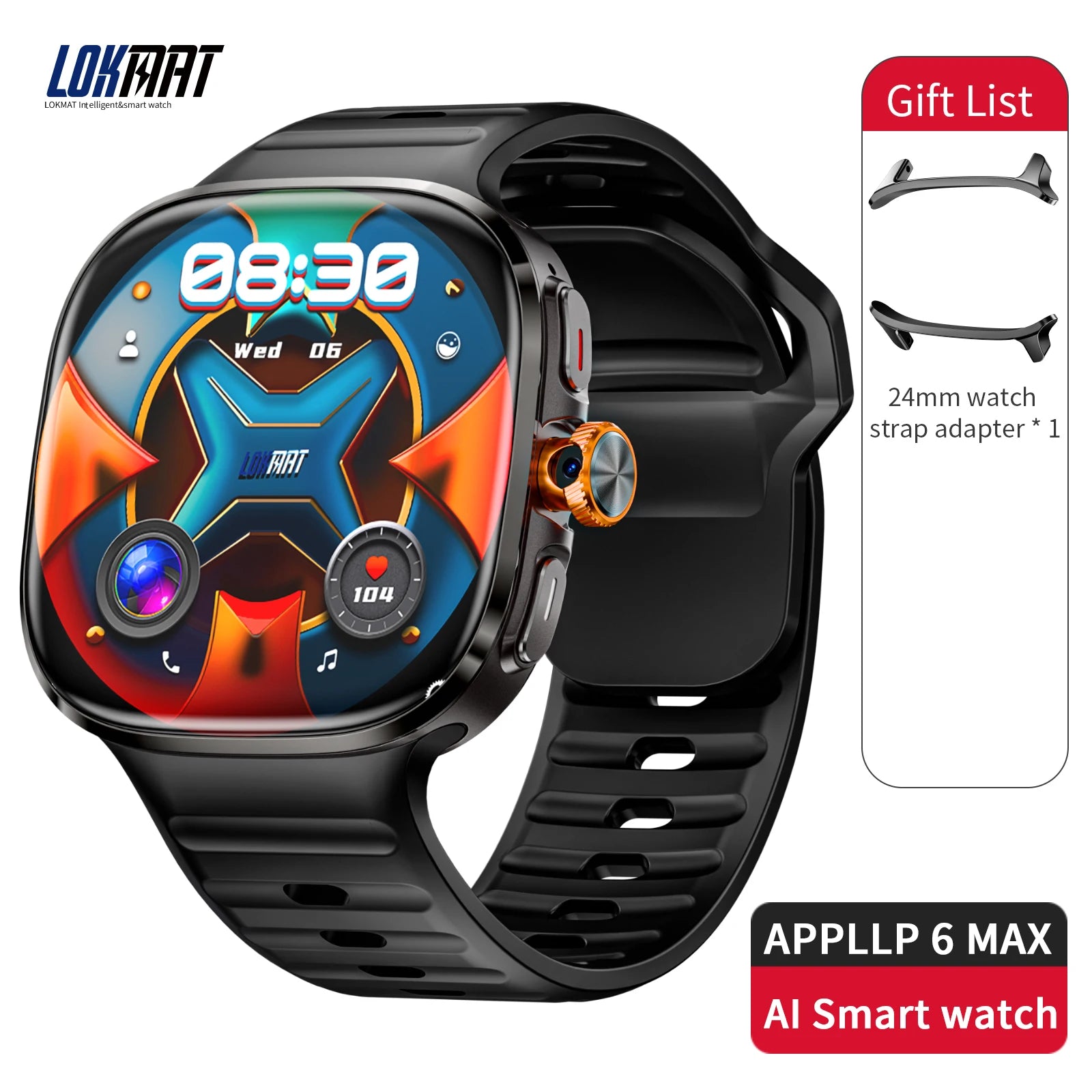 LOKMAT APPLLP 6 MAX Android Smartwatch With AI Translation