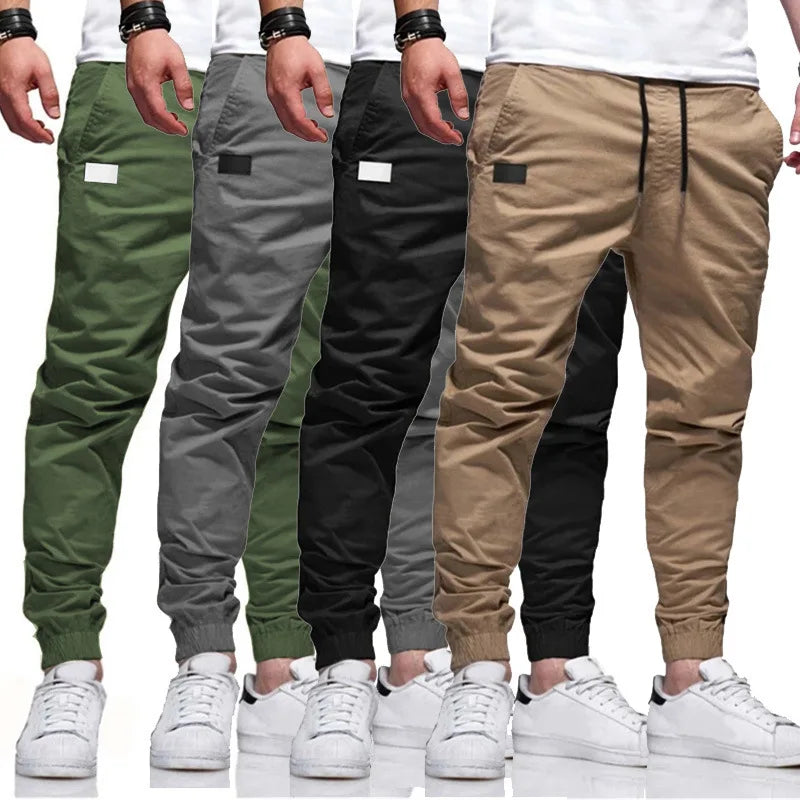 Men's Casual Cargo Jogger Pants With Pockets