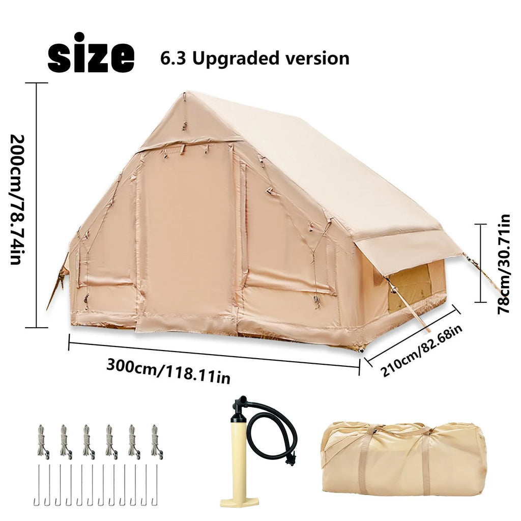 Pakicetus Inflatable Tent With Skylight Quick Setup Family Tent