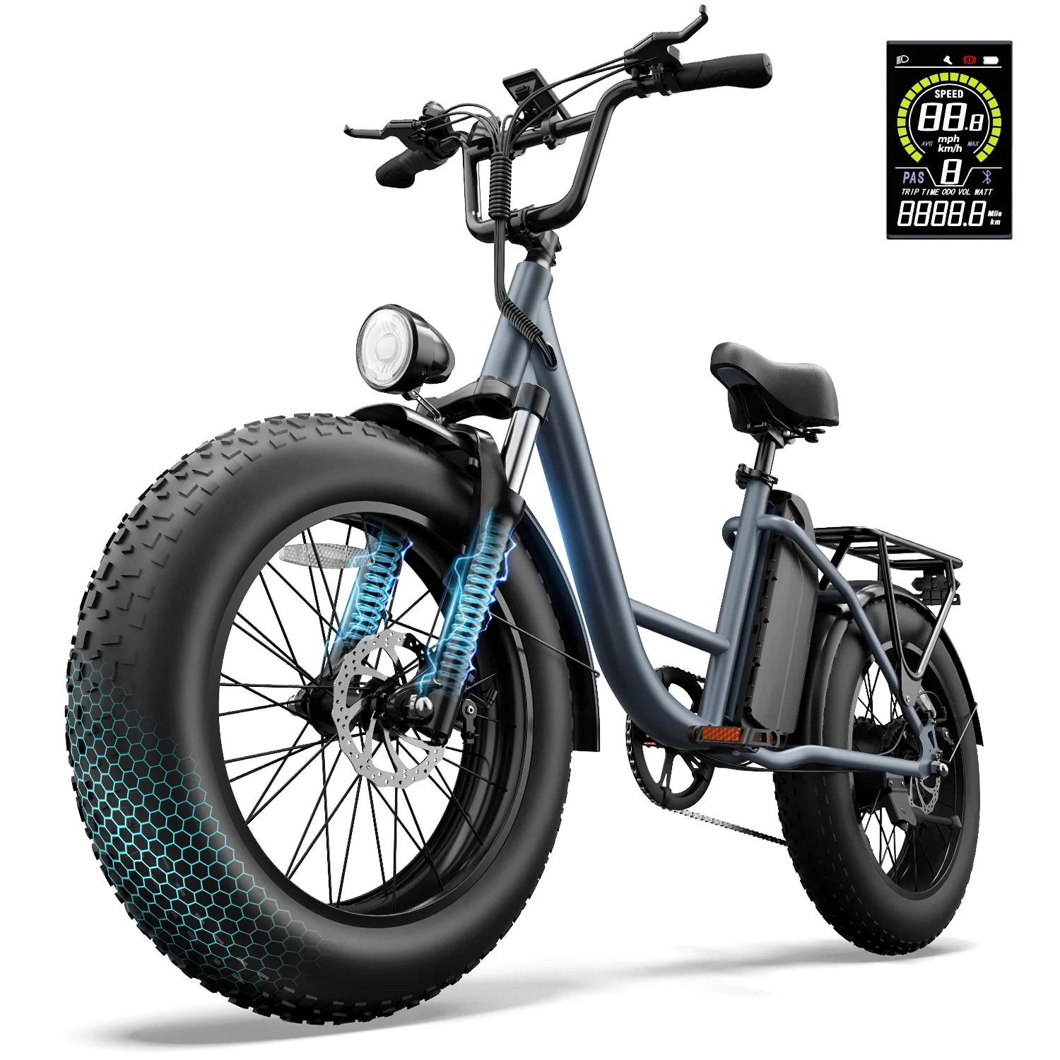 URLIFE E20PRO All-Terrain Fat Tire Electric Bike 1500W Motor 48V