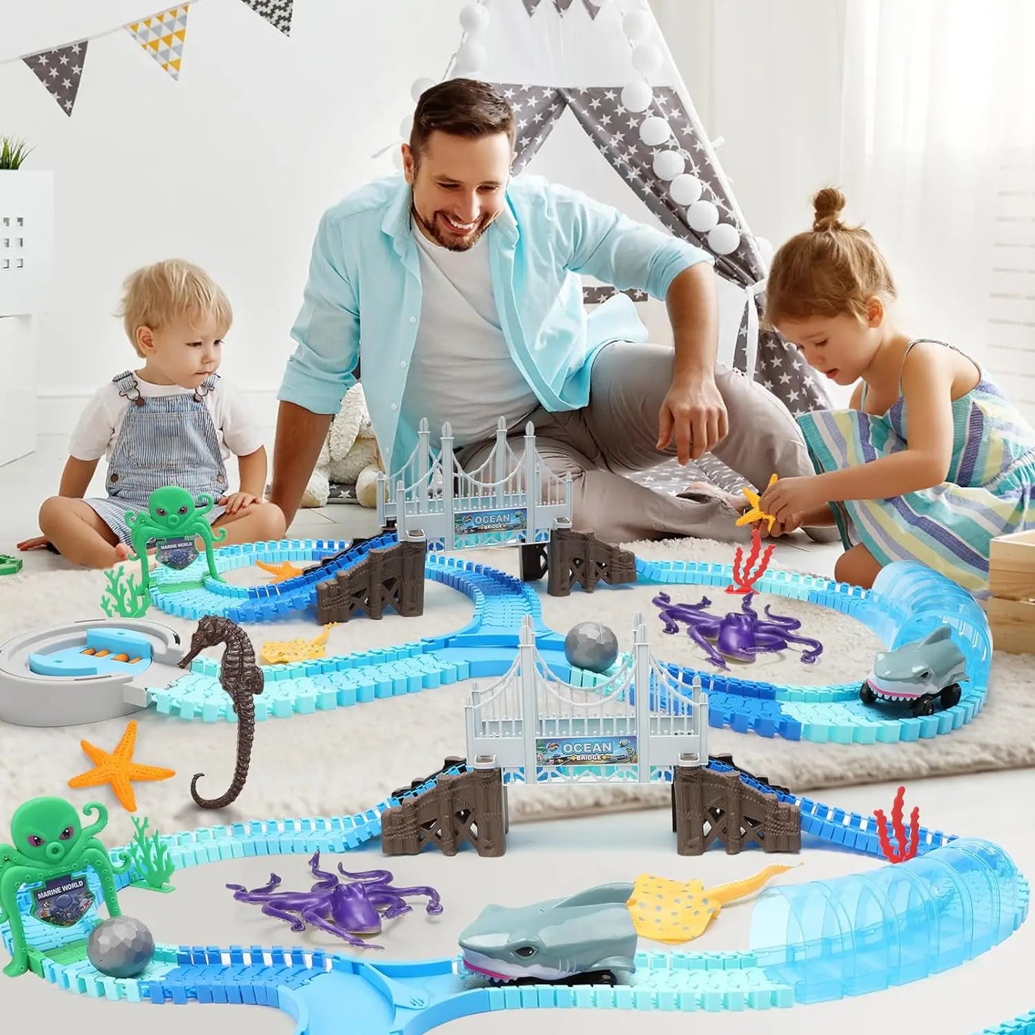 VATOS Shark Race Car Toy Diecast Ocean Theme For Kids
