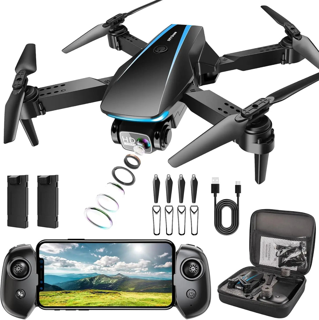 Foldable Drone With Camera 4K HD Video 2 Batteries