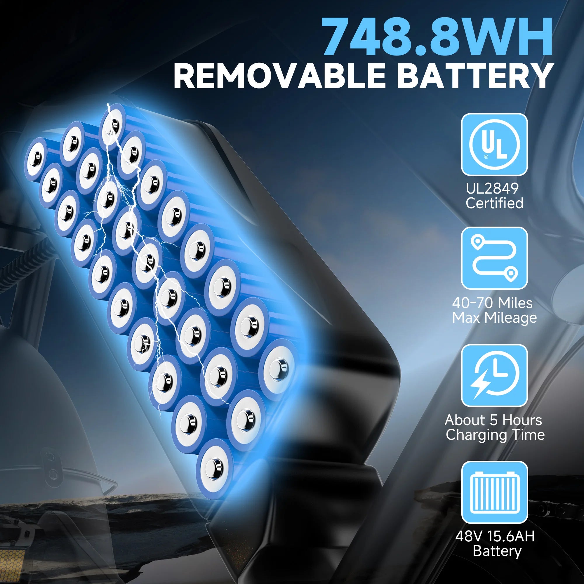 AOVOPRO AP20 Electric Scooter 1500W 48V 70 Mile Range