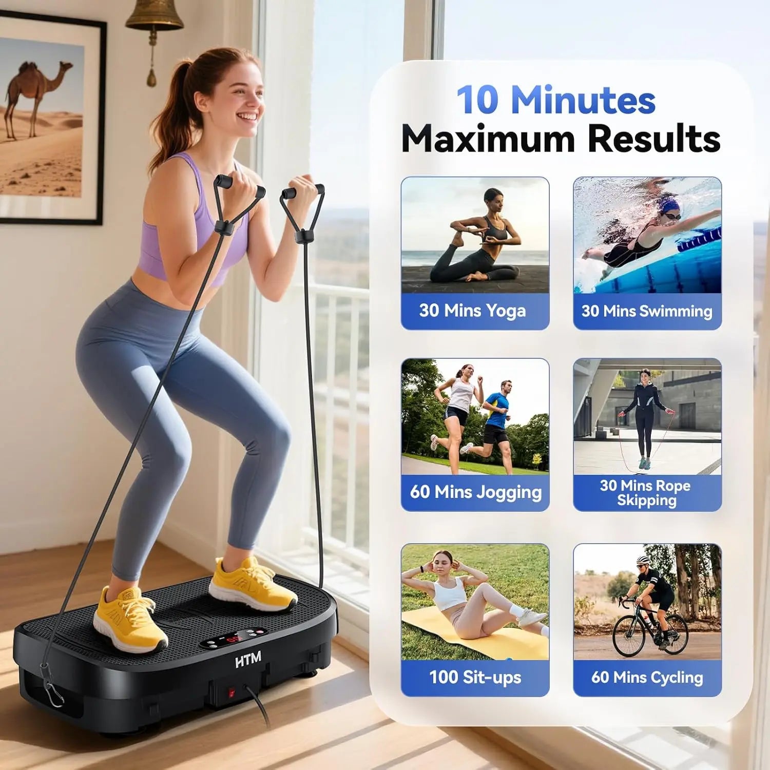 HTM Vibration Plate Fitness Platform for Whole Body Training
