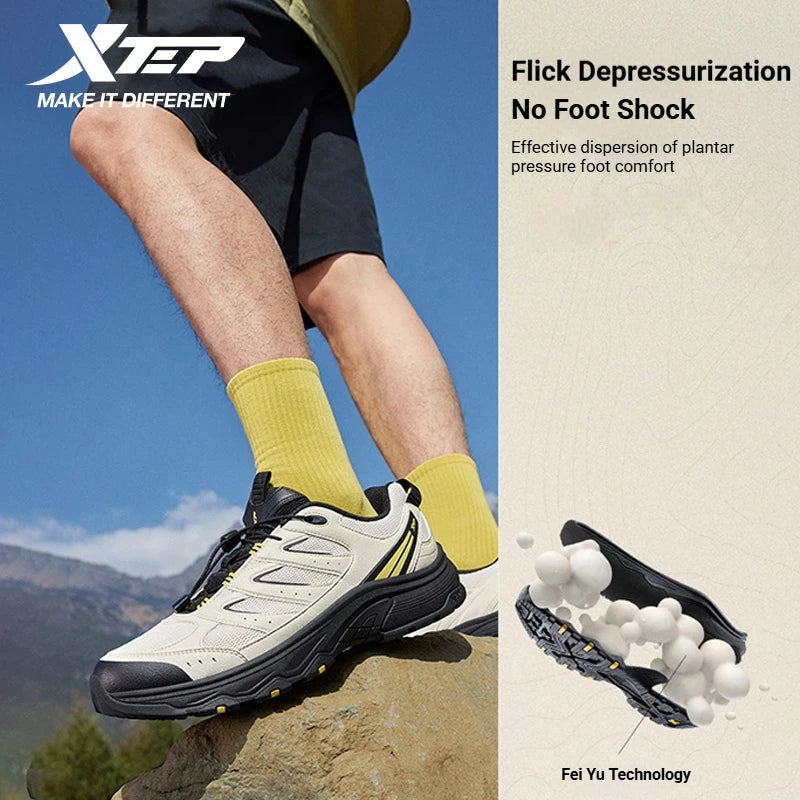 Xtep Chase Mountain 2.0 Men Hiking Shoes Anti Slip Cushioning