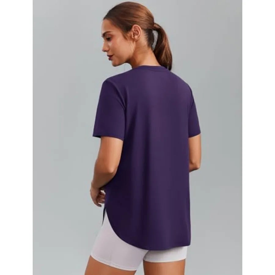 PINSPARK Women Workout Tops UPF 50 Quick Dry Athletic Shirts
