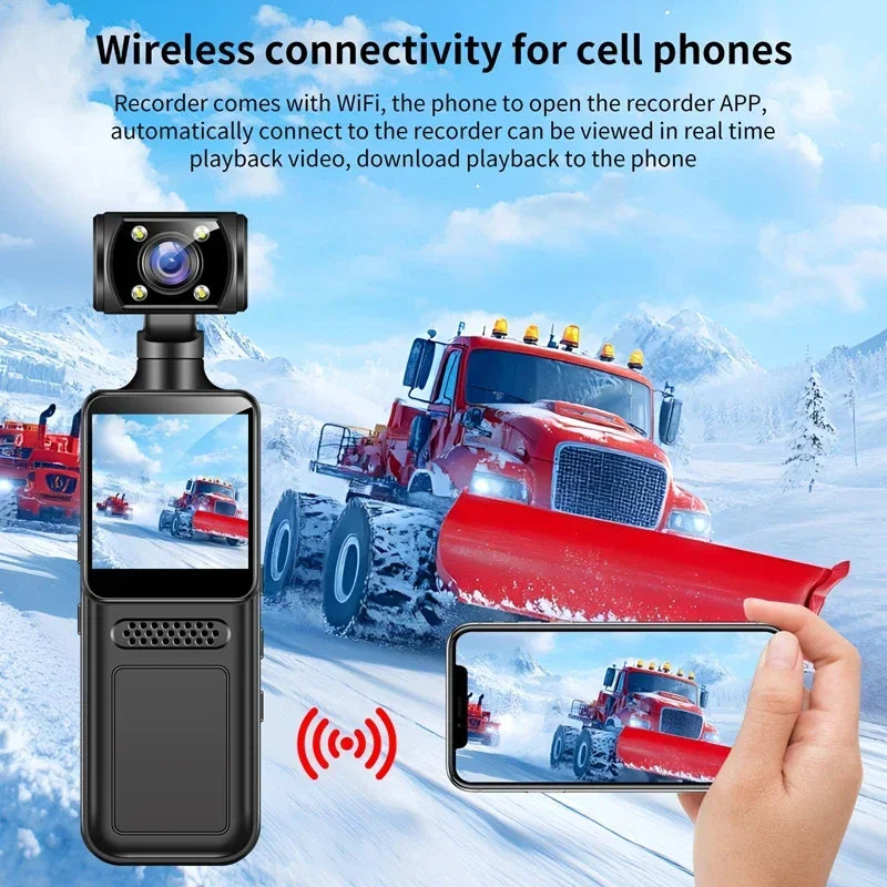 Lenovo 8K Handheld Pocket Camera 180 Degree Rotating Mini Cam