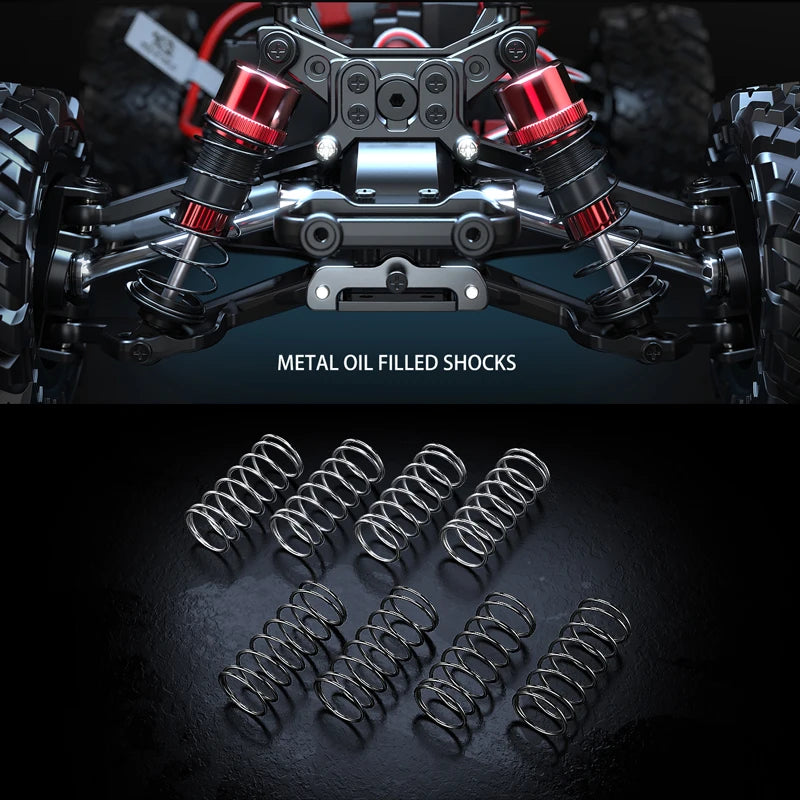 JIUSICE RC Car 4WD Brushless 2.4G Remote Control Off Road