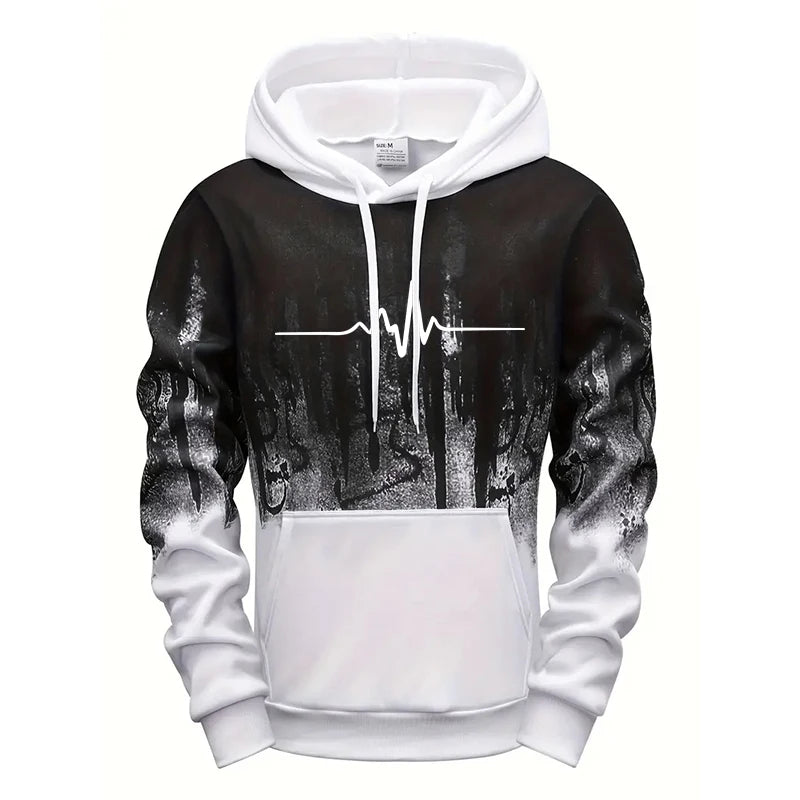 Men's Autumn Winter Tracksuit Hoodie Sweatpants Set
