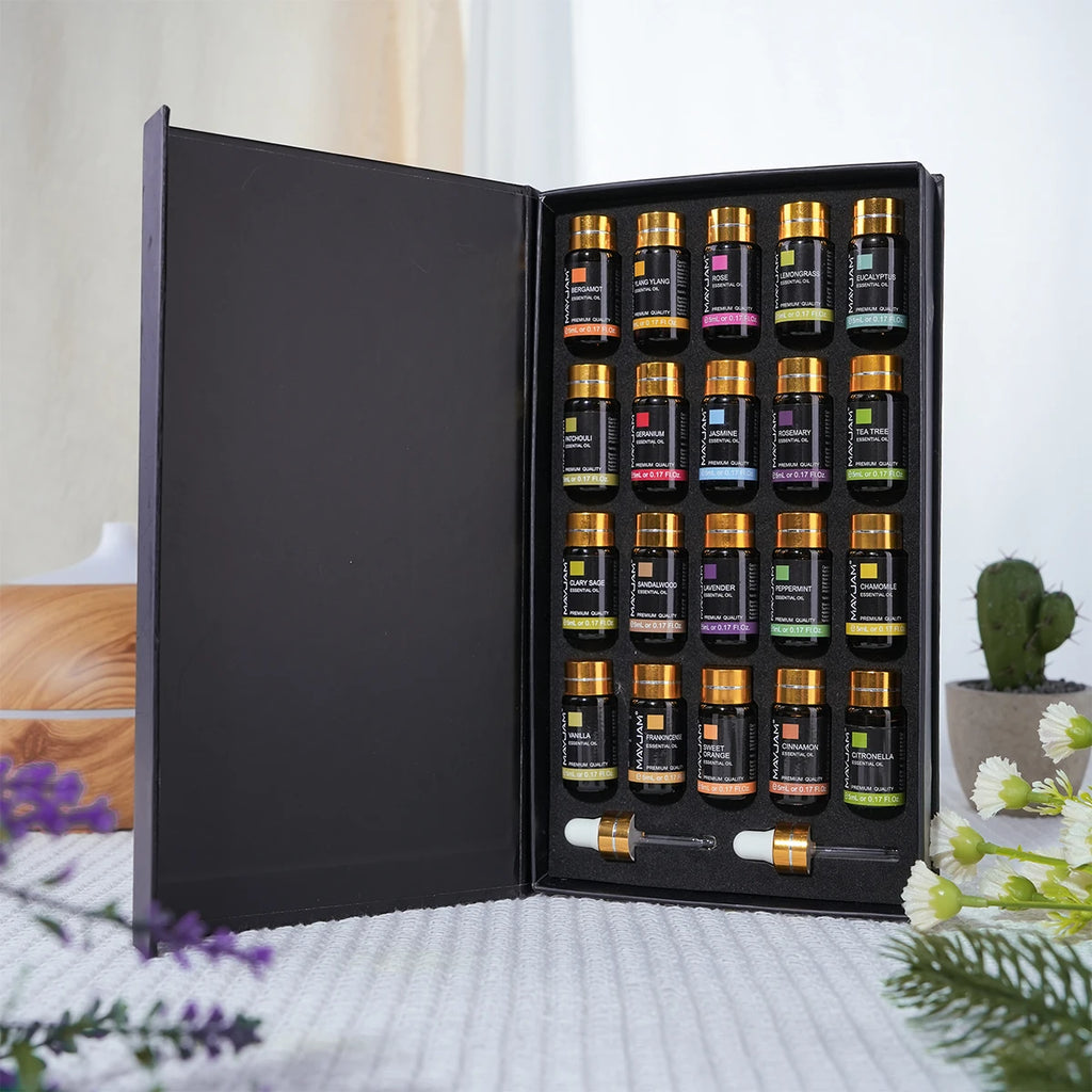 MAYJAM 20 Bottles Essential Oils Gift Box Assorted Scents