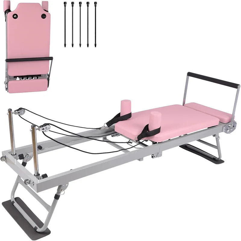 Pilates Reformer Machine Foldable For Home Gym Workout Equipment