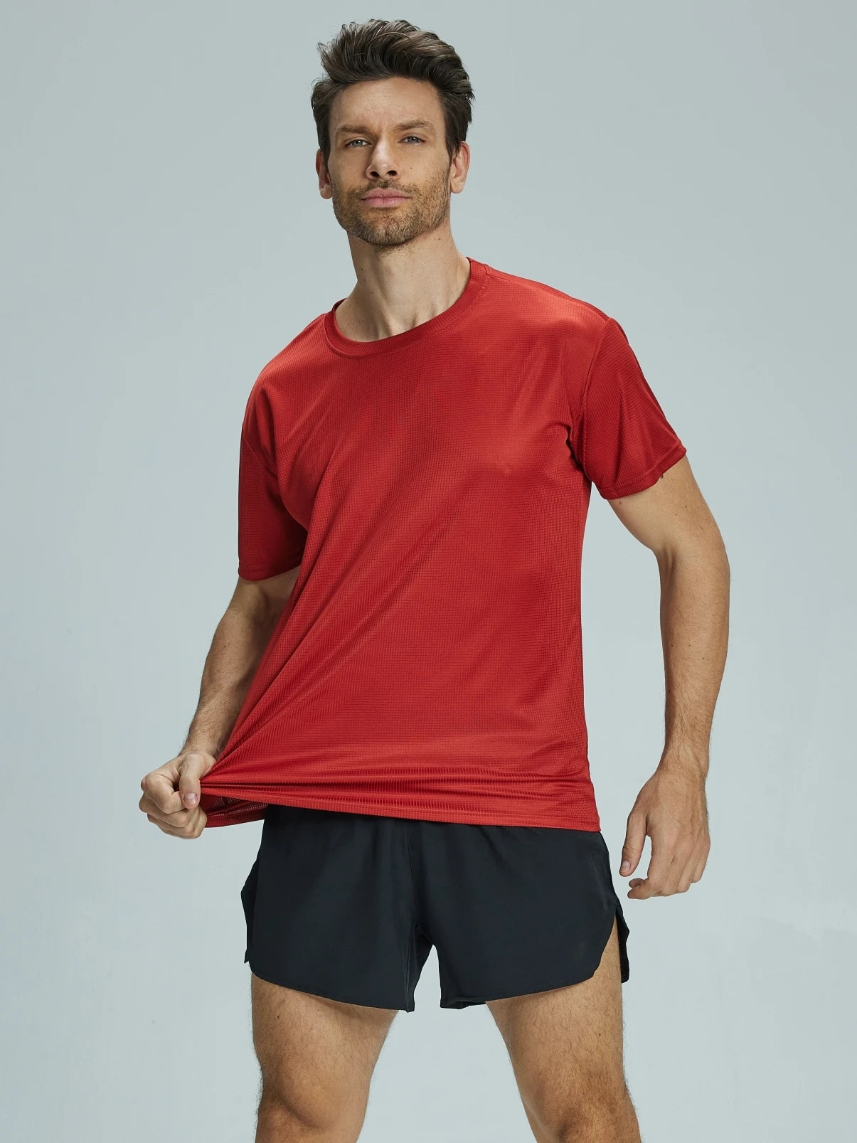 NONECN 5 Pack Men's Leisure Quick Drying Short Sleeve Tee