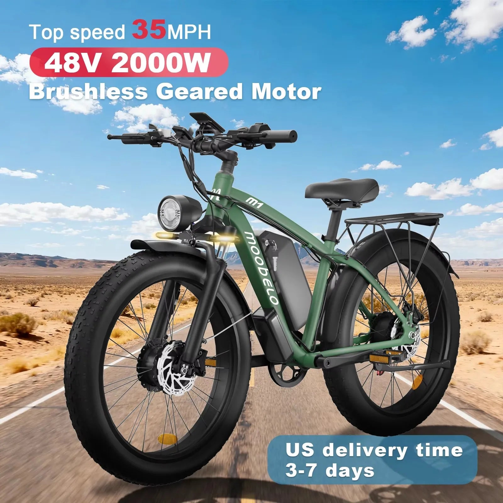 Moobelo M1 2000W Dual-Motor Electric Bicycle CE Certified