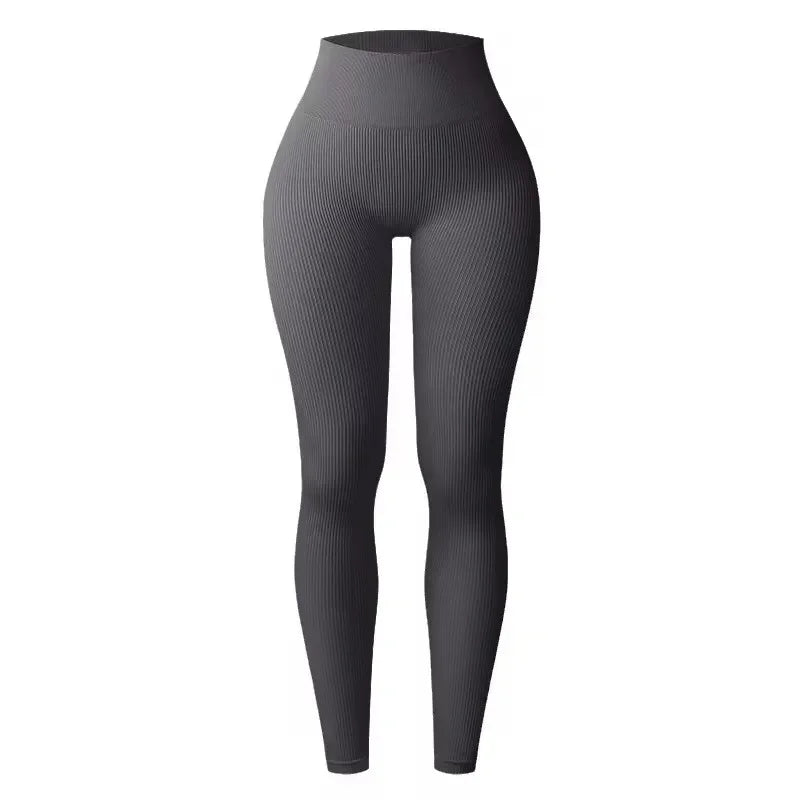 Seamless Knitted Yoga Pants For Women High Waisted Nylon Leggings