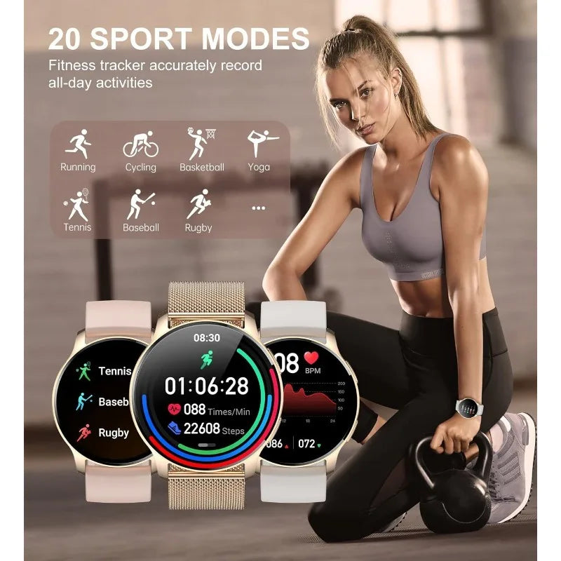 INNOFOVO Smart Watch For Women Fitness Tracker Waterproof With Call