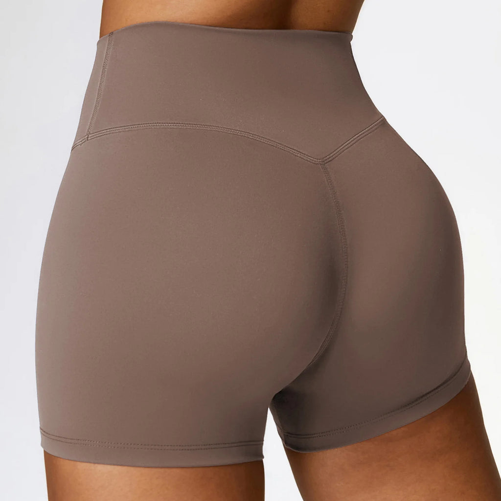 PKWYKLRECN Women's High Waist Yoga Shorts Quick Dry Breathable
