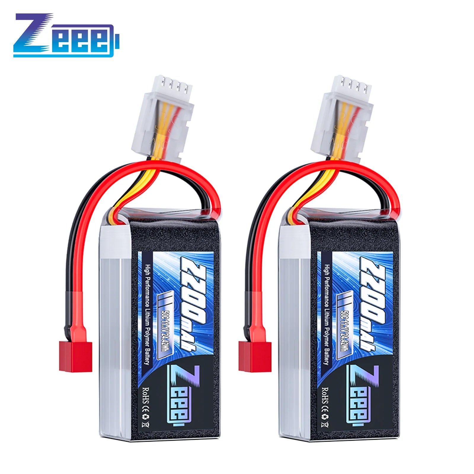 ZEEE 3S 2200mAh Shorty LiPo Battery 11.1V 50C XT60 Plug