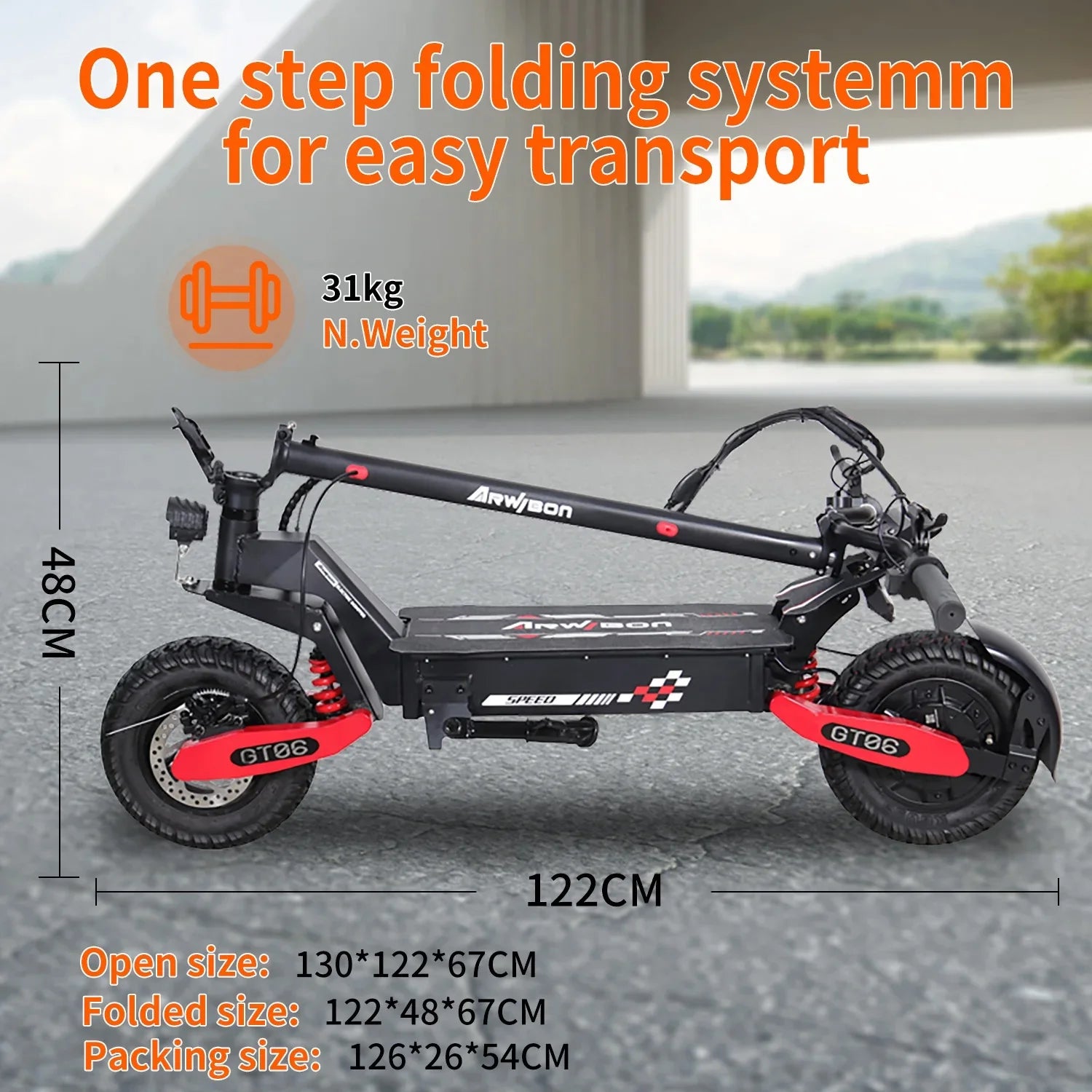 LELEKUAIC 1200W Electric Scooter for Adults With Dual Brakes