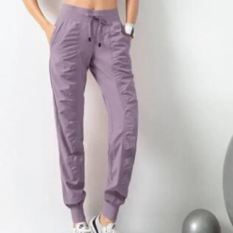 Macroupta Women's Quick Dry Drawstring Joggers With Side Pockets