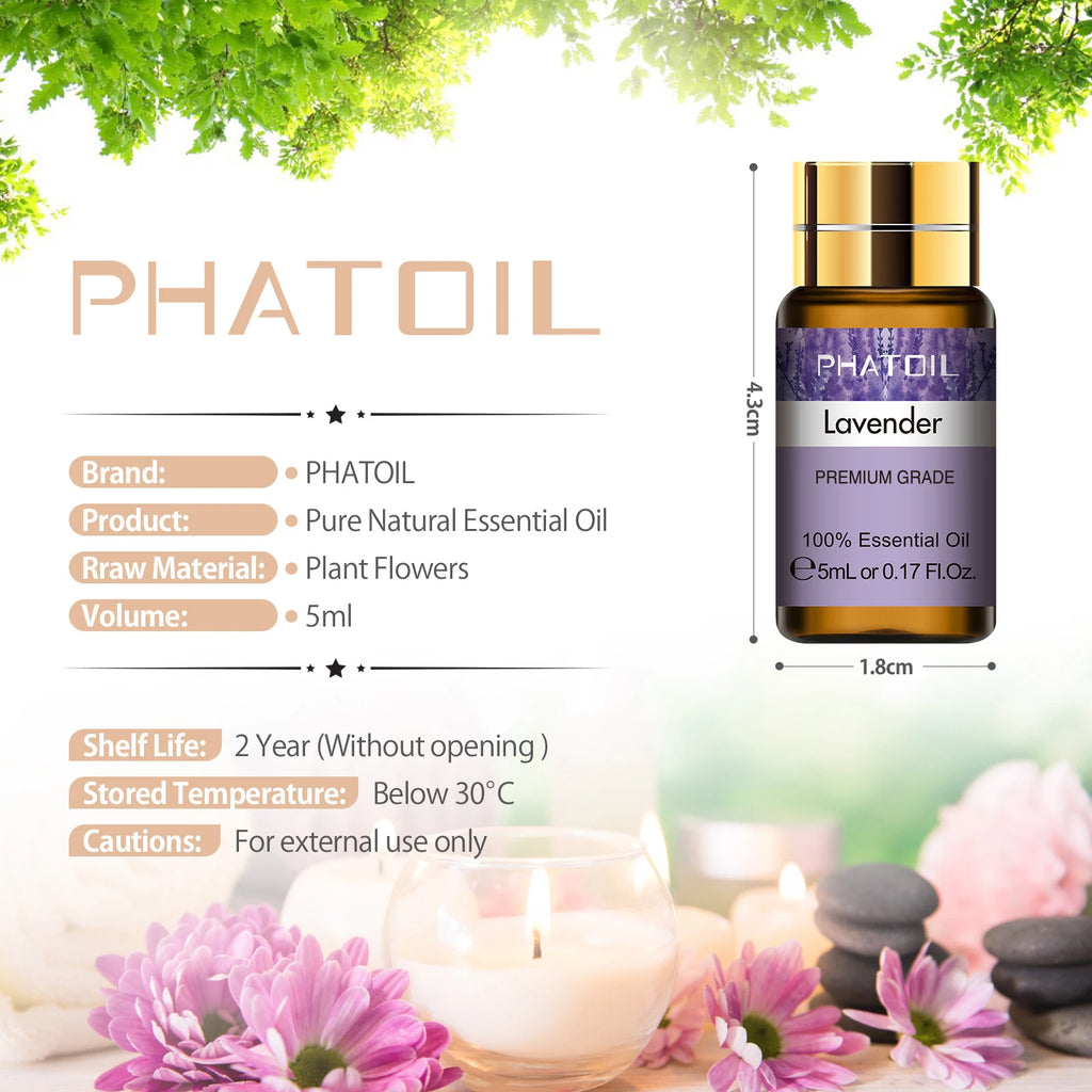 PHATOIL 15 Piece Essential Oils Gift Set Natural Plant Extracts