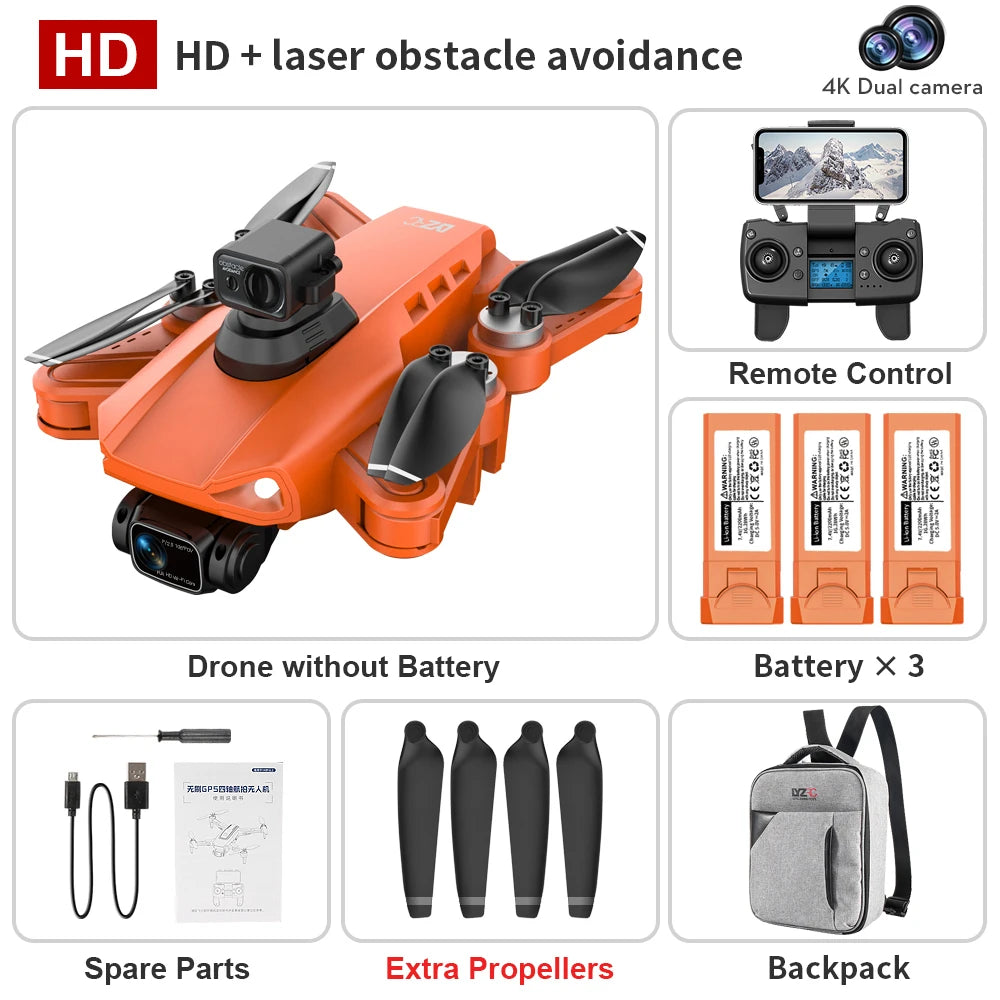 ISHOWTIENDA L900 Pro Se Drone 4K HD GPS Camera 5G WiFi FPV Brushless RC Helicopter
