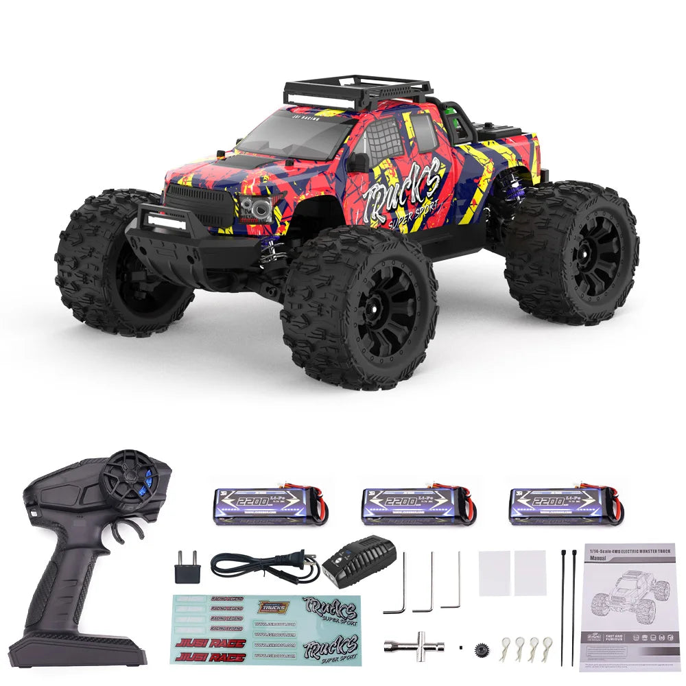 JIUSI RC Racing Car Brushless 4WD 2.4G Remote Control