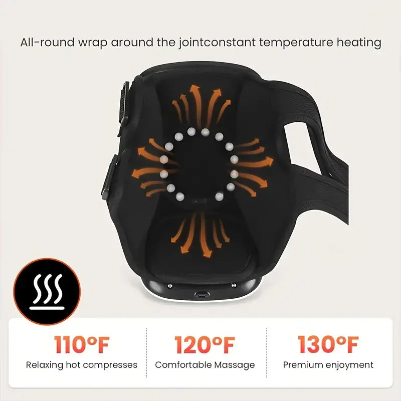 OpeningSmile Cordless Knee Massager With Heat And Vibration LED Screen