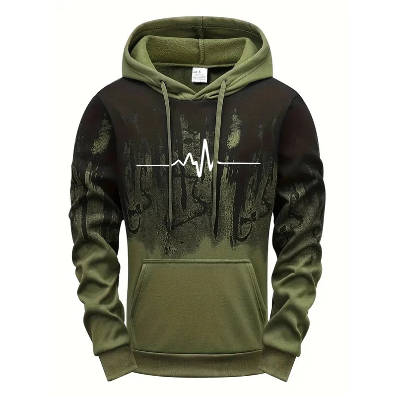 Men's Autumn Winter Tracksuit Hoodie Sweatpants Set