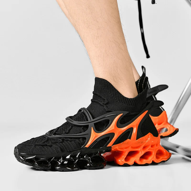 Mens Breathable Casual Sneakers Lace Up Trainer Shoes