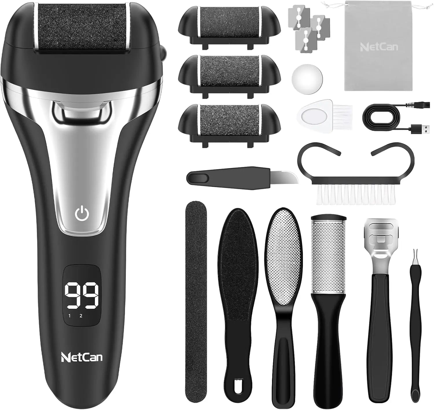 Electric Callus Remover 17 In 1 Pedicure Kit Rechargeable