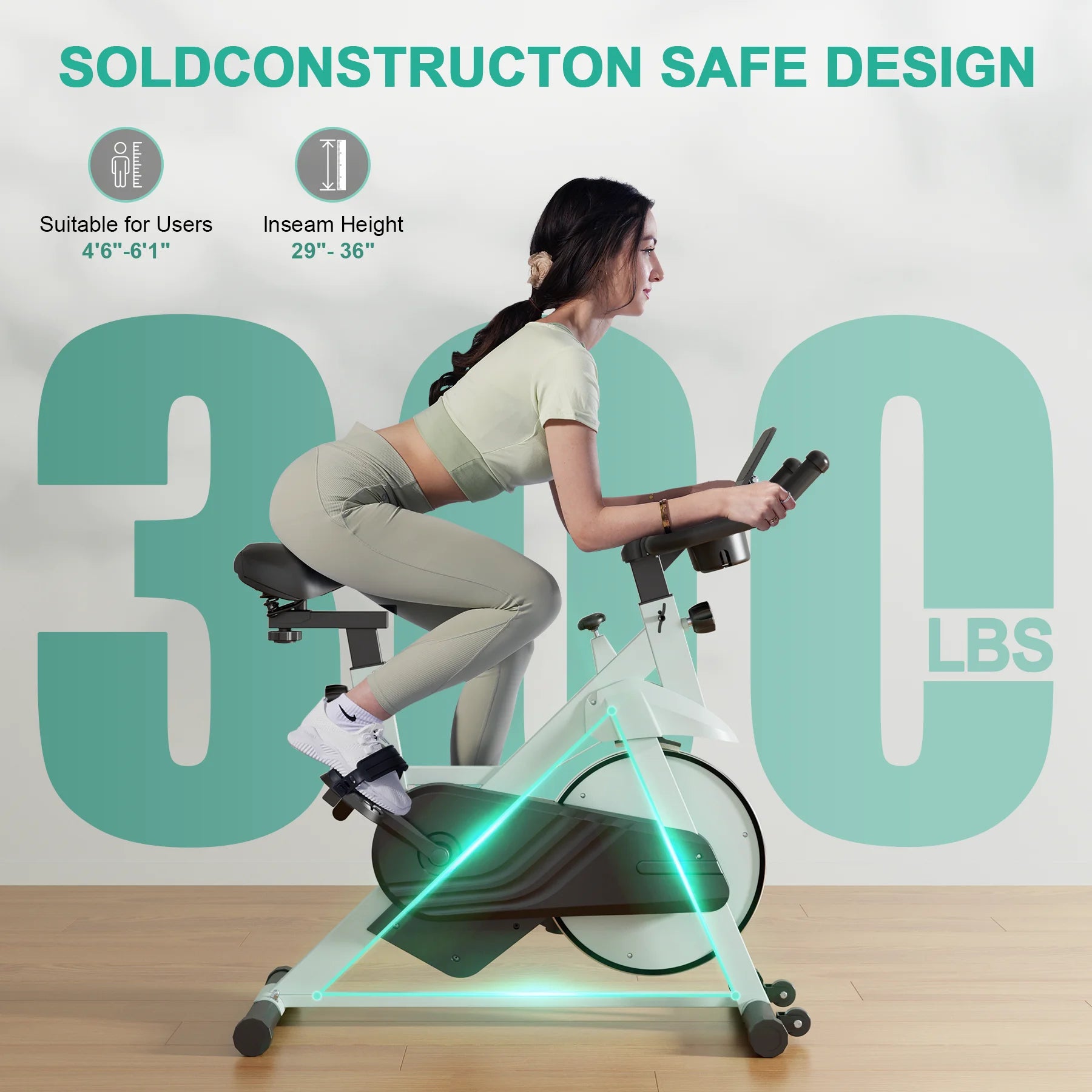 Superun 32-Level Magnetic Resistance Exercise Bike