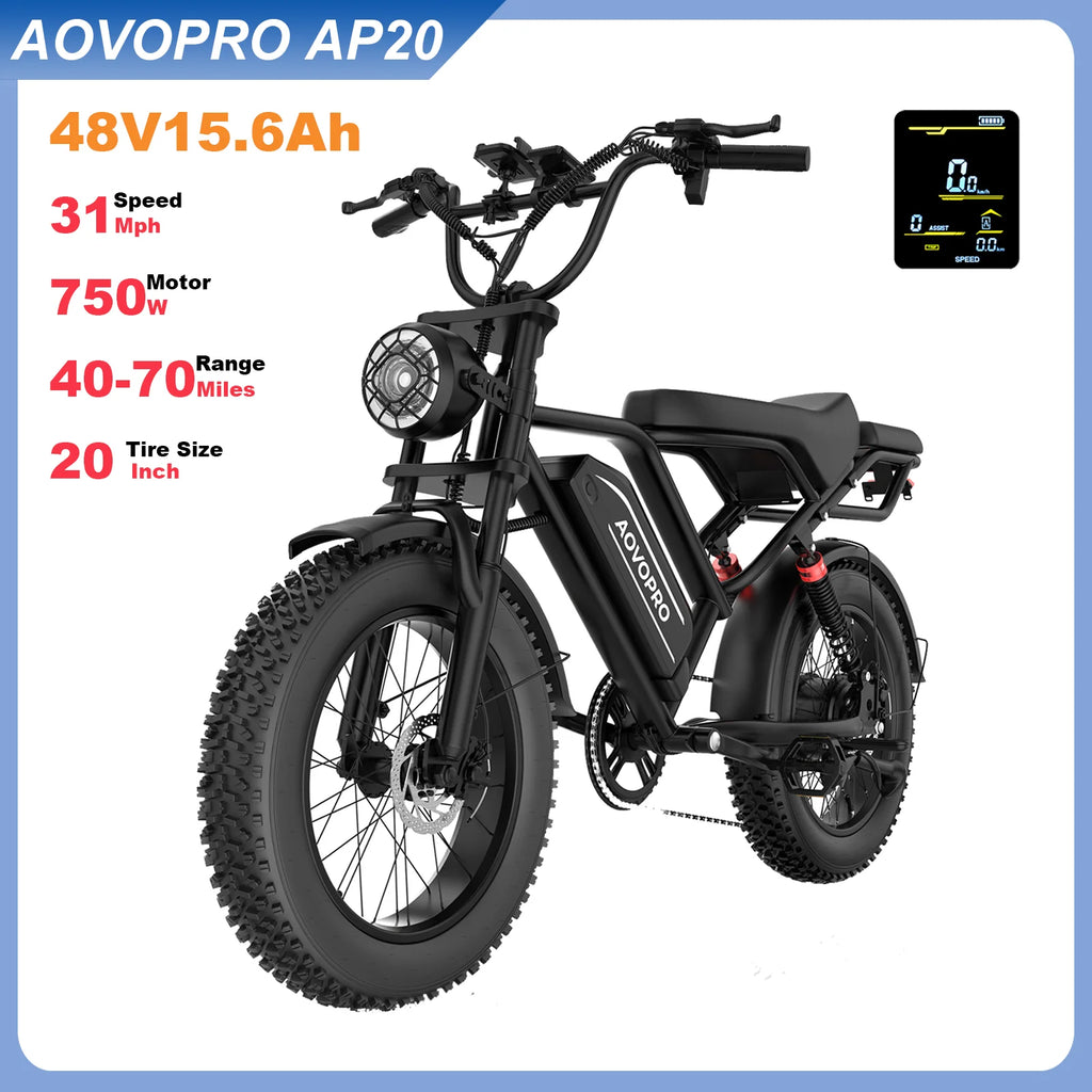 AOVOPRO AP20 Electric Scooter 1500W 48V 70 Mile Range