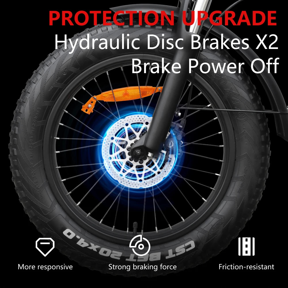 HX 2000W Electric Mountain Bike 48V 20Ah Fat Tire Edition